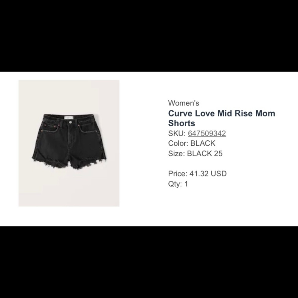 Denim shorts from A&F